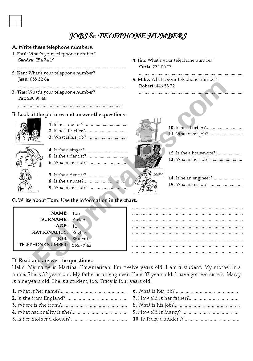 playing with numbers worksheet