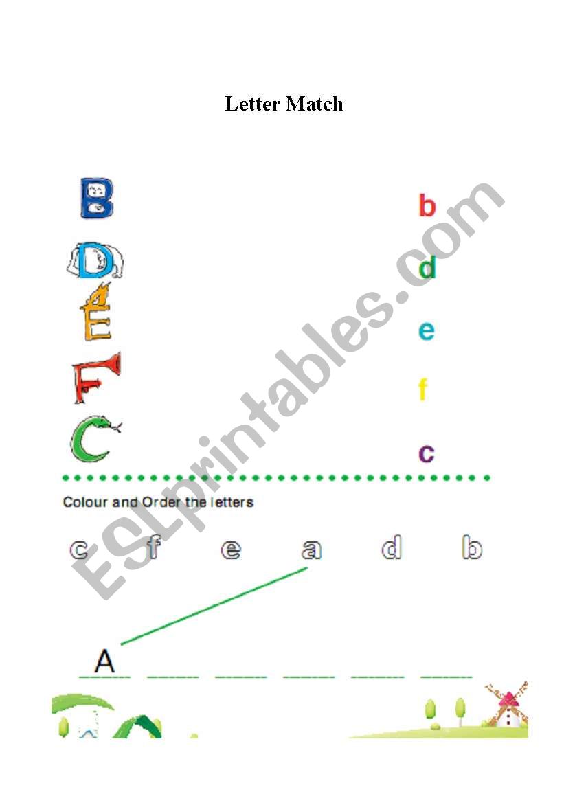 Letter Match worksheet