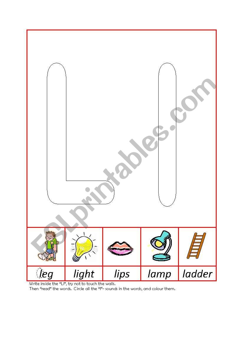 Phonic Recognition Ll worksheet
