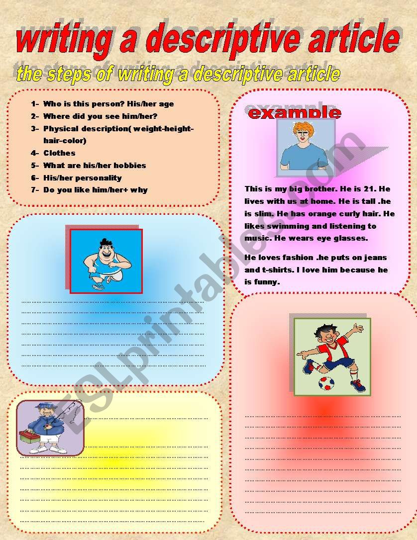 practice writing a descriptive article