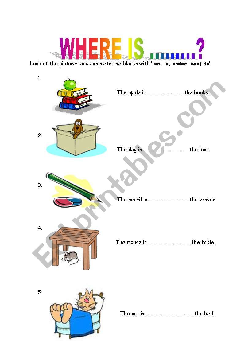 prepositions with a few exercises