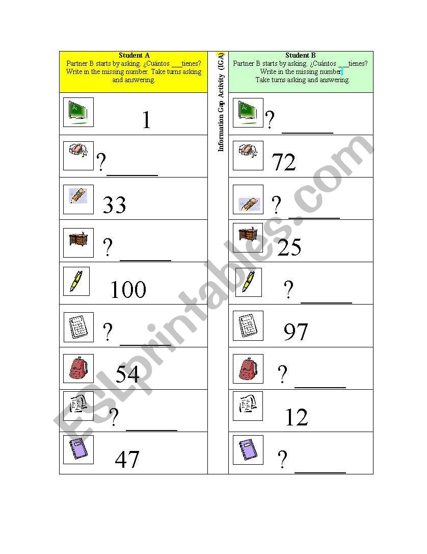 Class objects worksheet