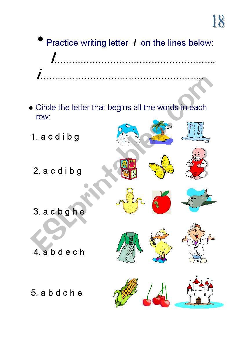 letter L worksheet worksheet