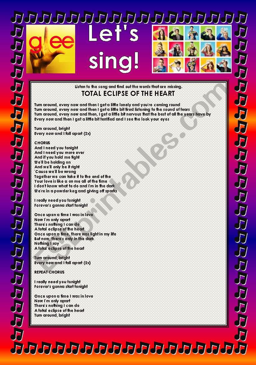 GLEE SERIES â€“ SONGS FOR CLASS! S01E17 â€“ FIVE SONGS â€“ FULLY EDITABLE WITH KEY!