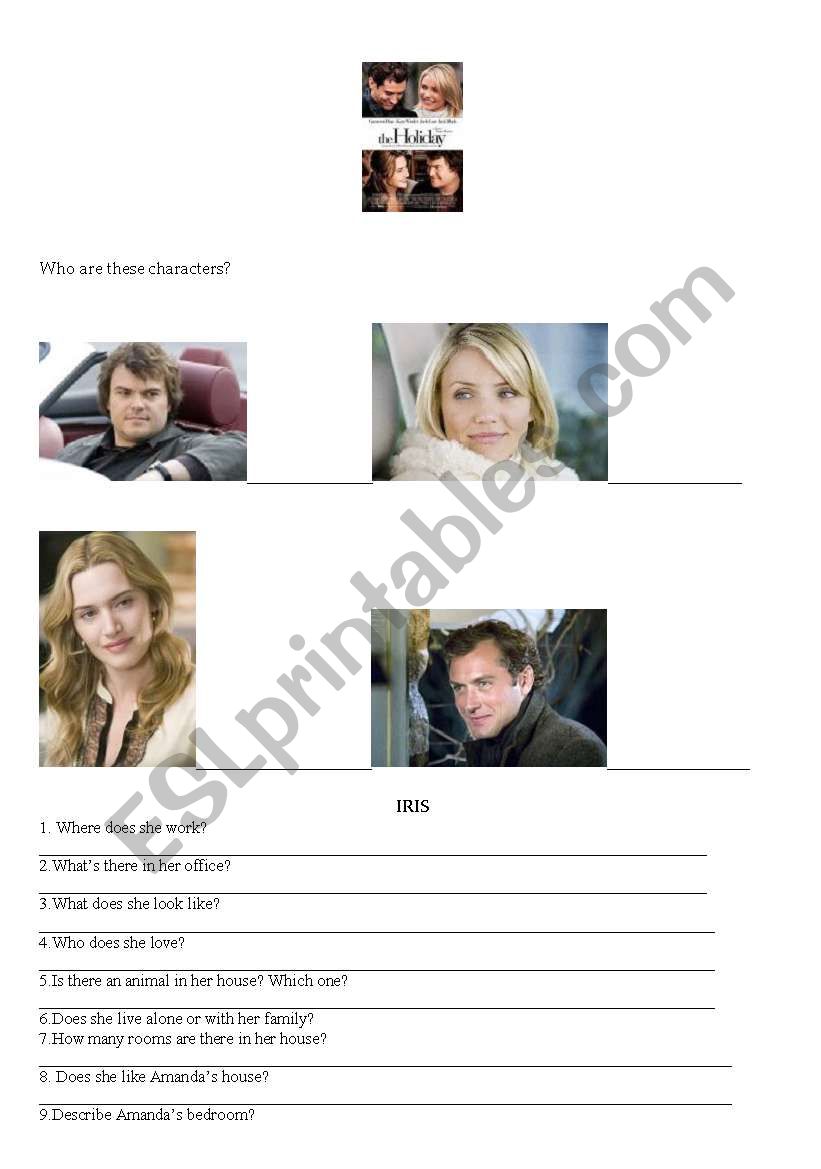 Movie The Holiday worksheet