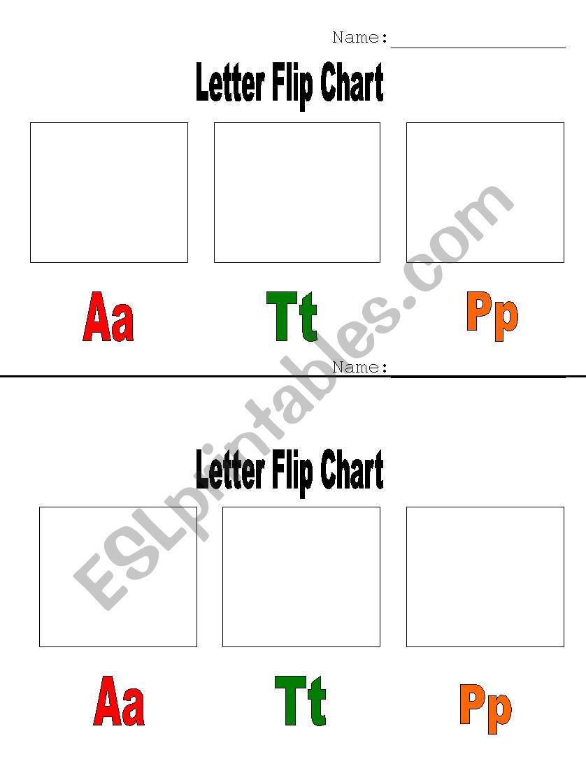Letter Flip Chart worksheet