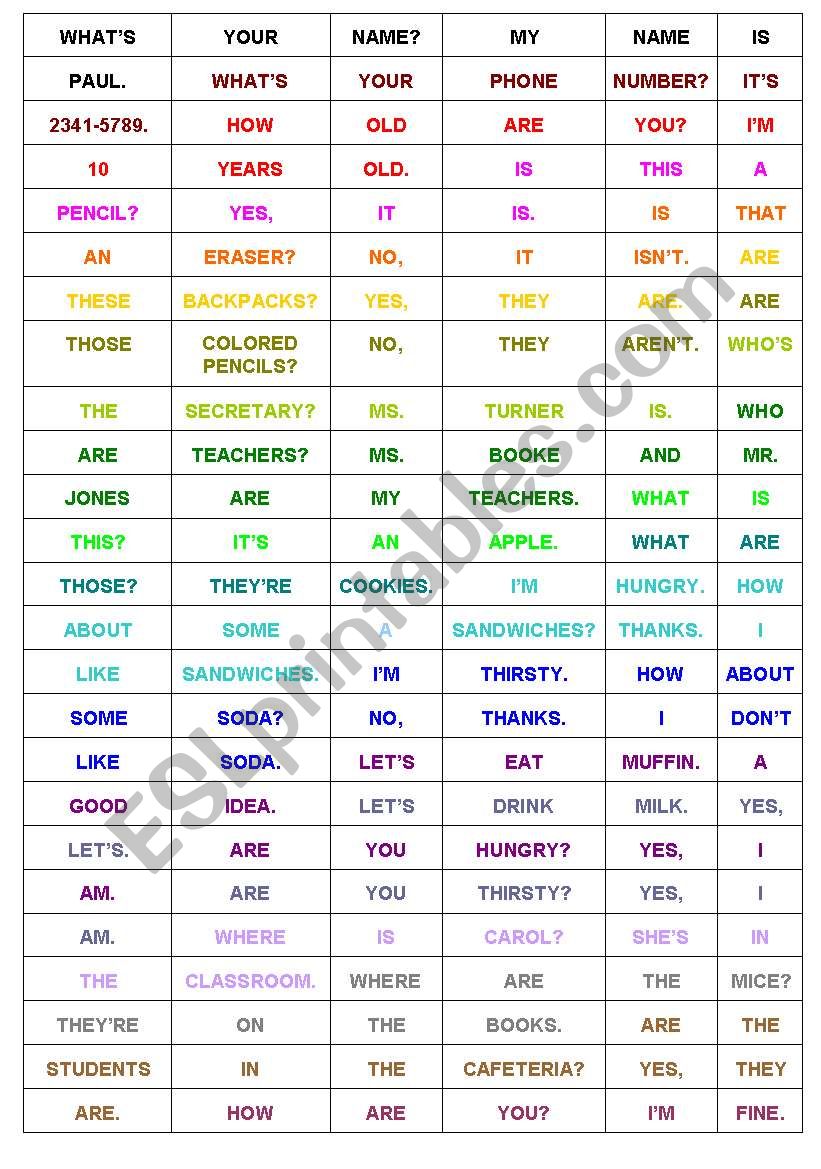 Unscramble Questions worksheet