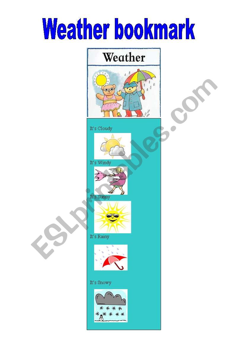 weather boomark worksheet