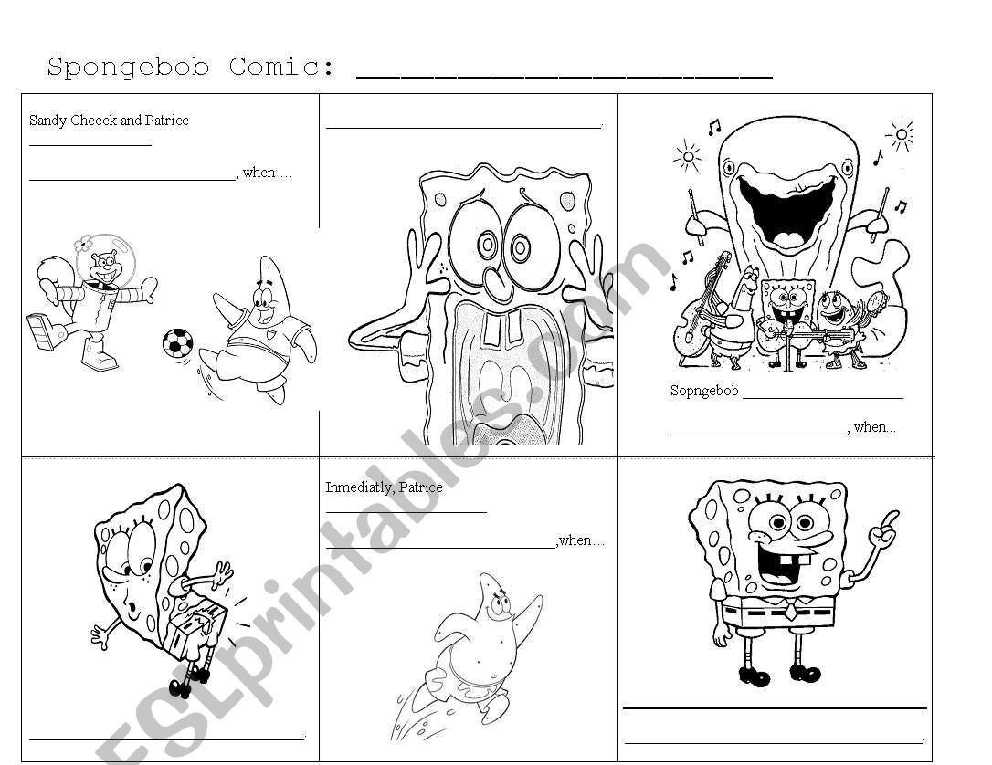 Spongebob Comic worksheet