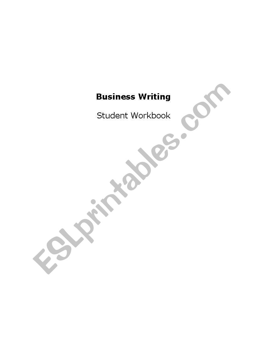 Business writing worksheet