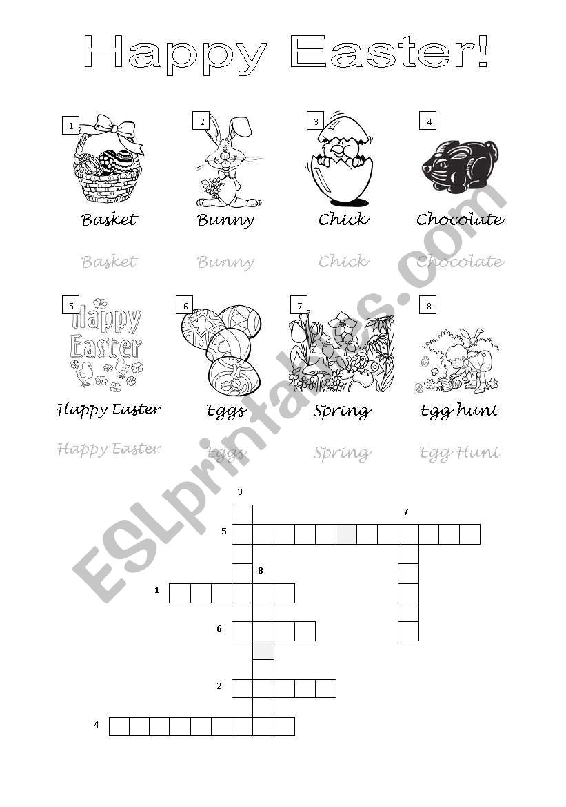 Crossword Easter worksheet