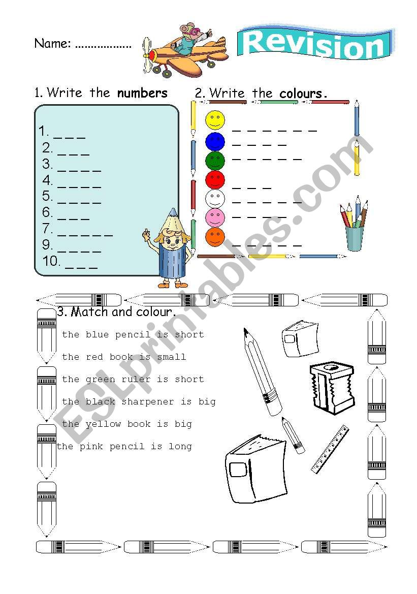 revision worksheet worksheet