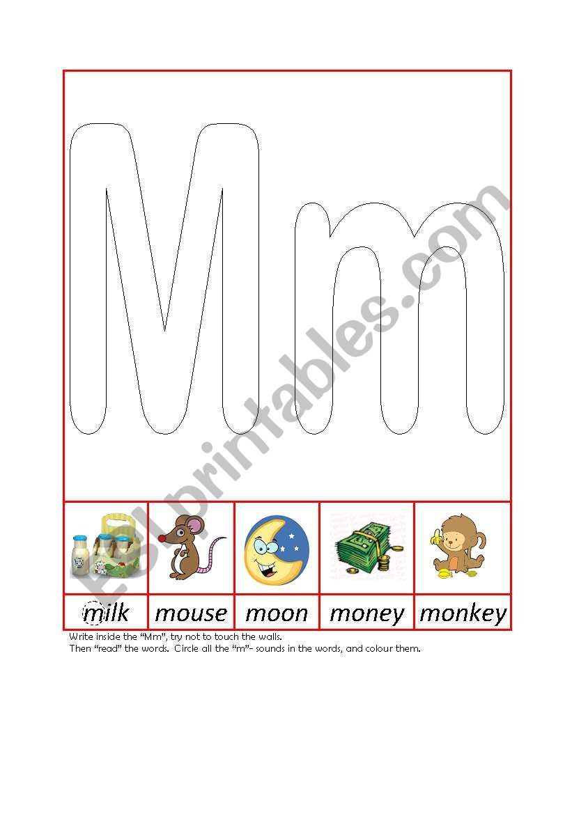 Phonic Recognition Mm worksheet