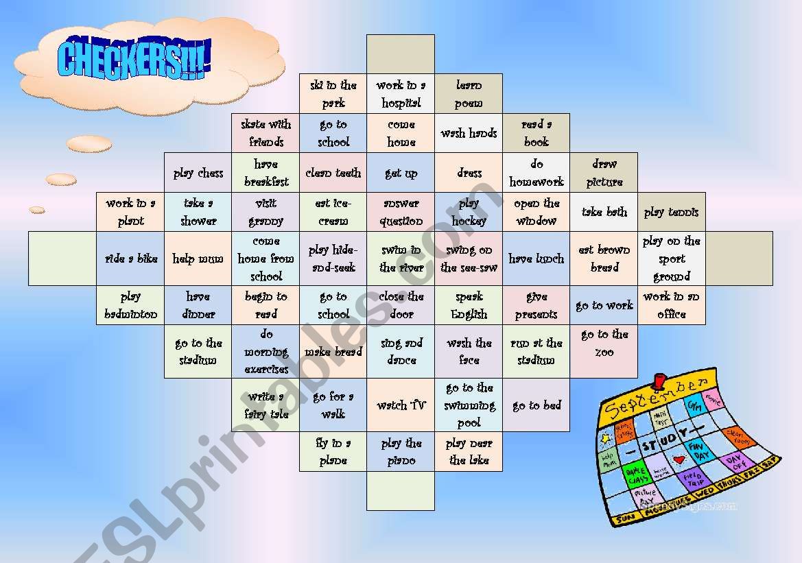 Checkers  worksheet