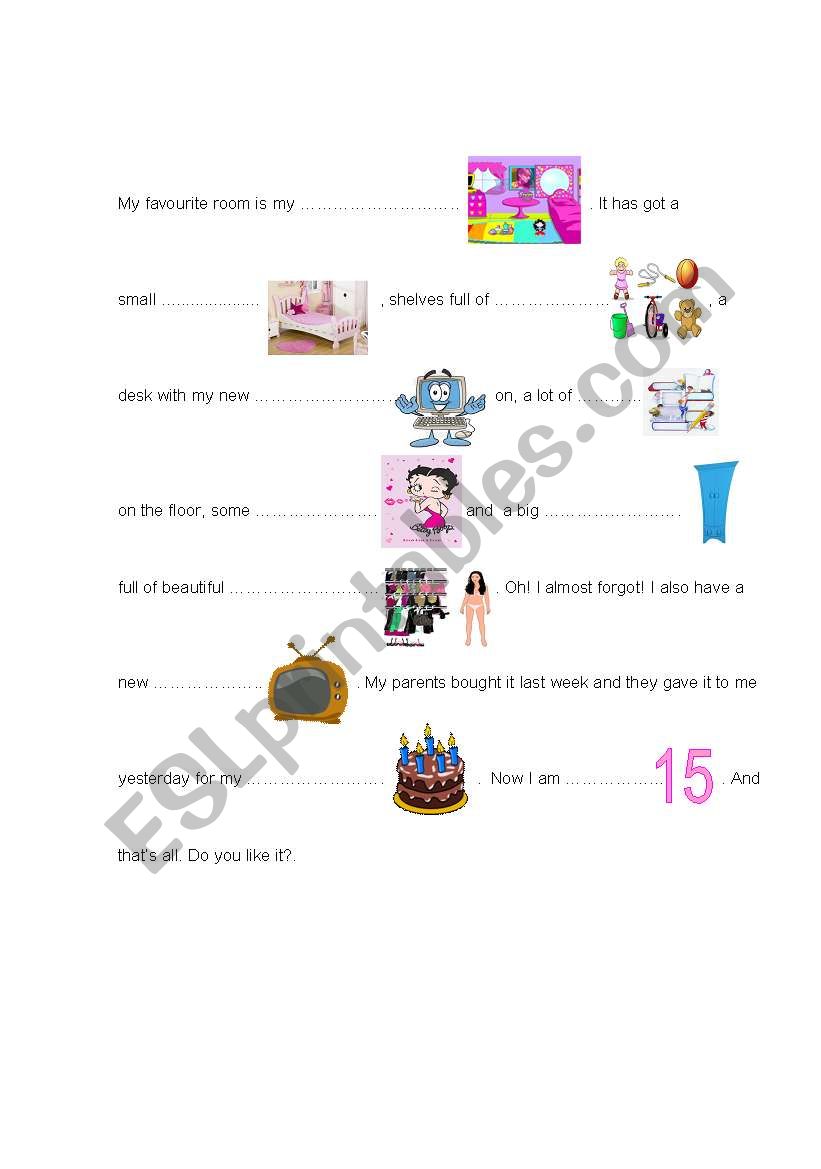 describe your house part 2 worksheet