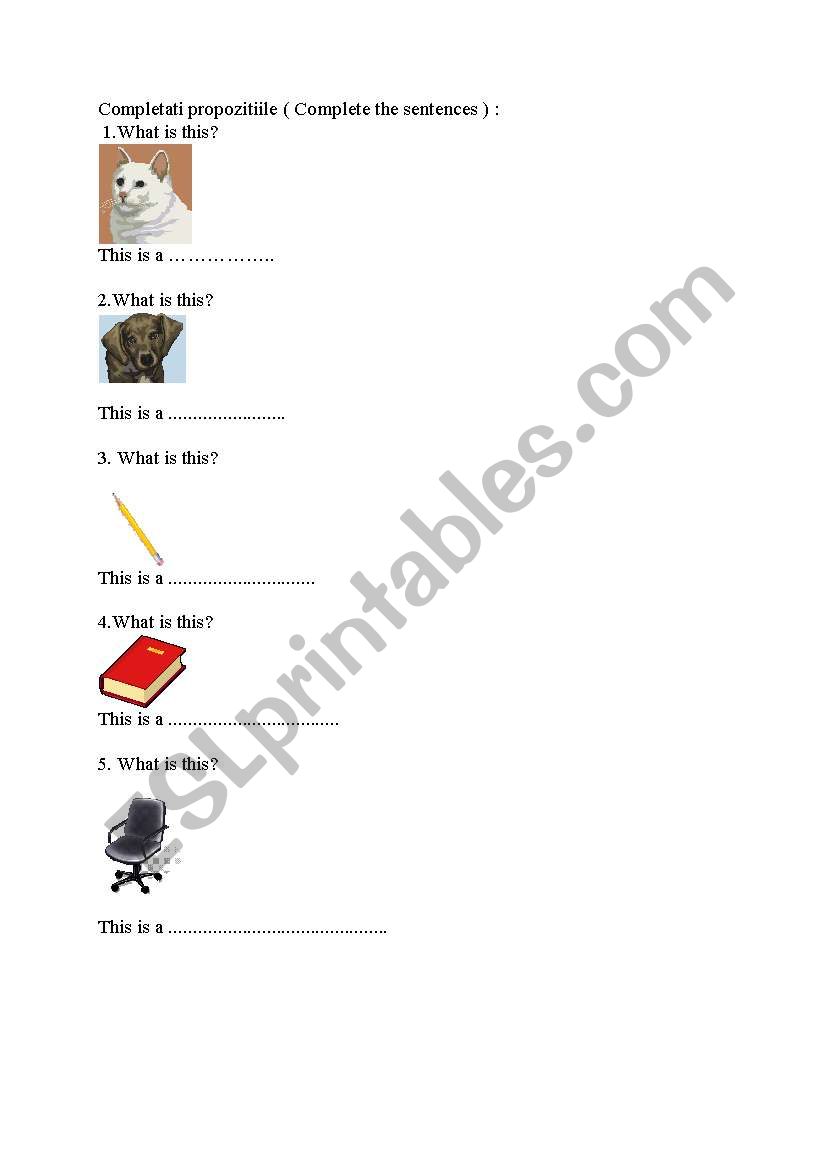 Whats this? worksheet