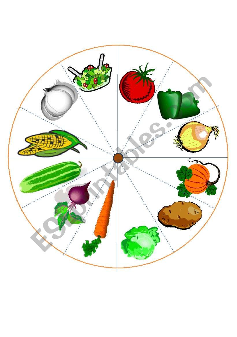 Vegetables_Spinner worksheet