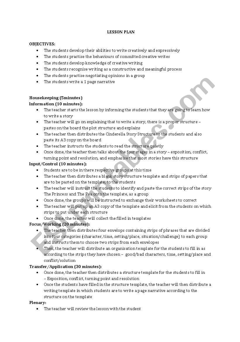 JUMBLE STORY: Complete. Lesson plan, Activity, Template 