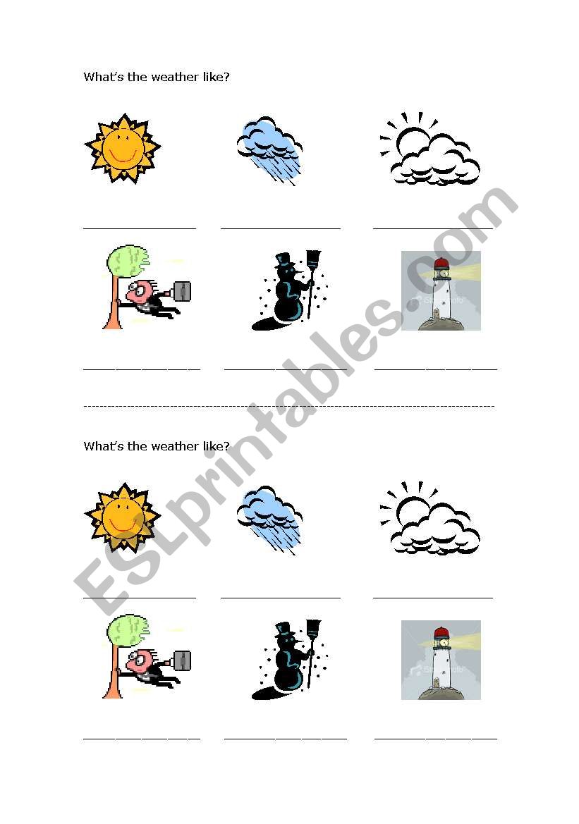 Whats the weather like? worksheet