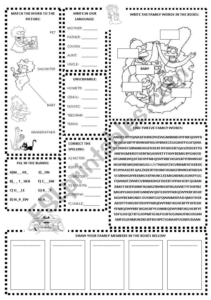 Family worksheet