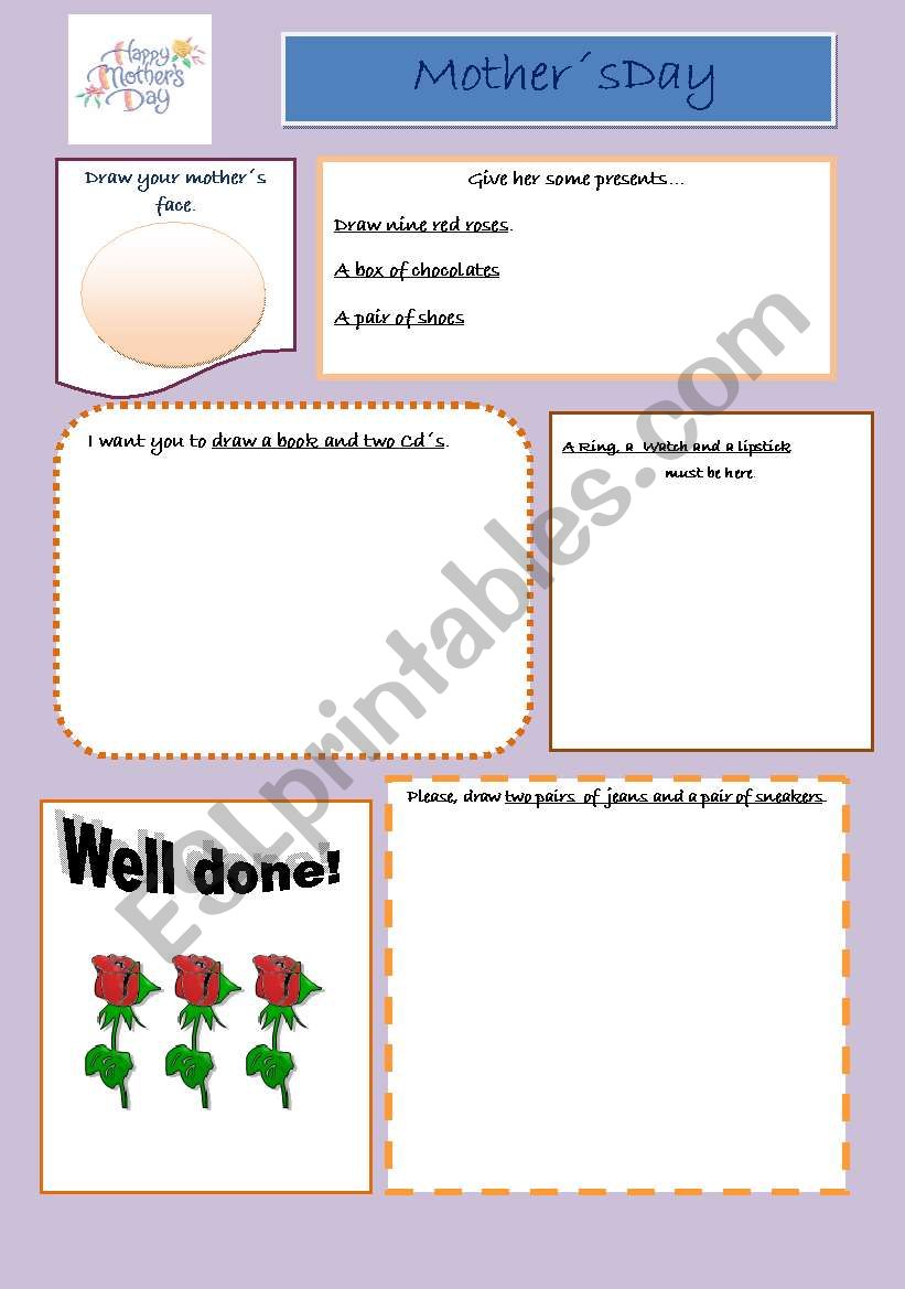 mothers day worksheet