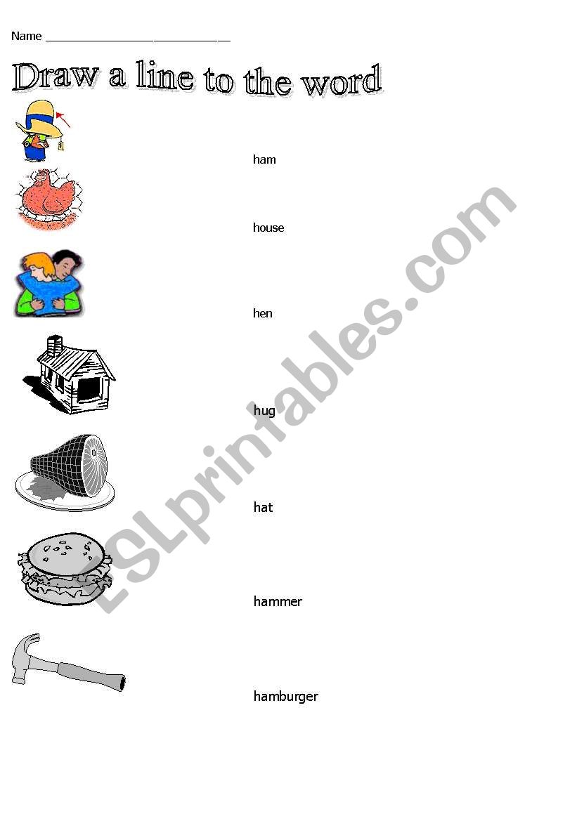begin H sound worksheet