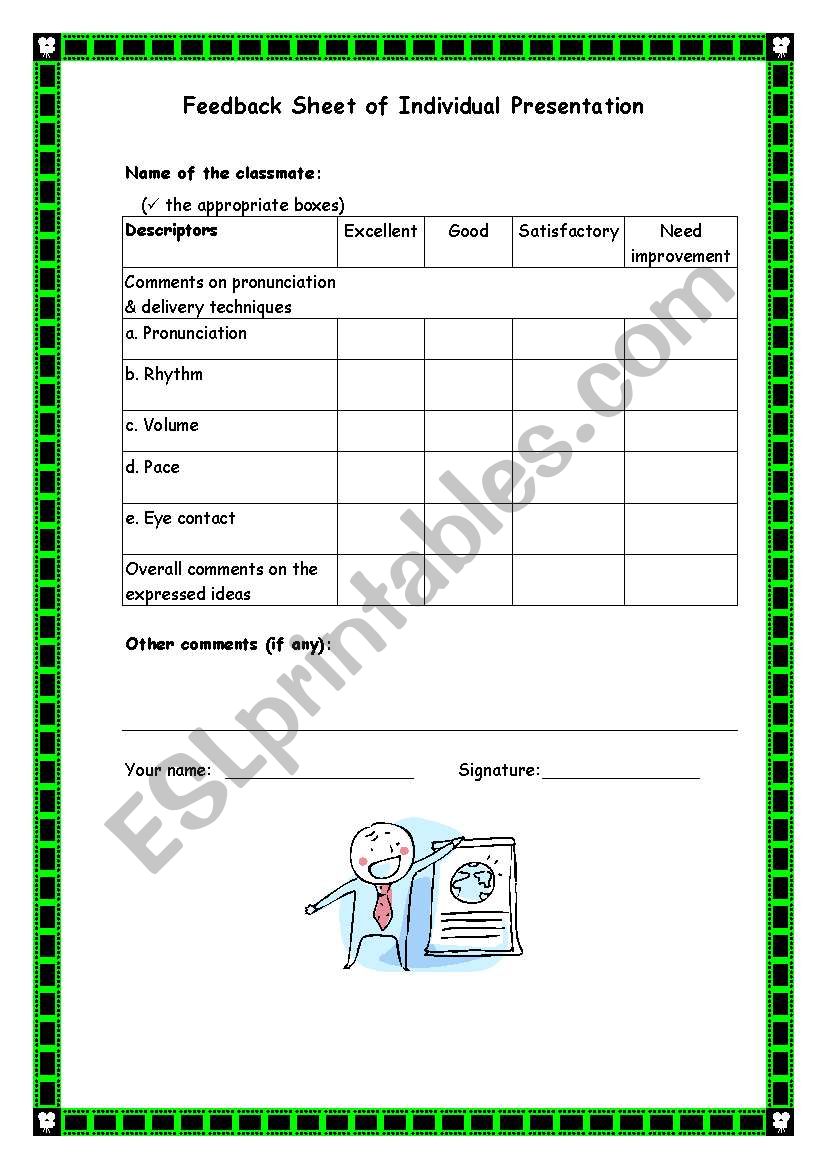 Individual Presentation Rubric