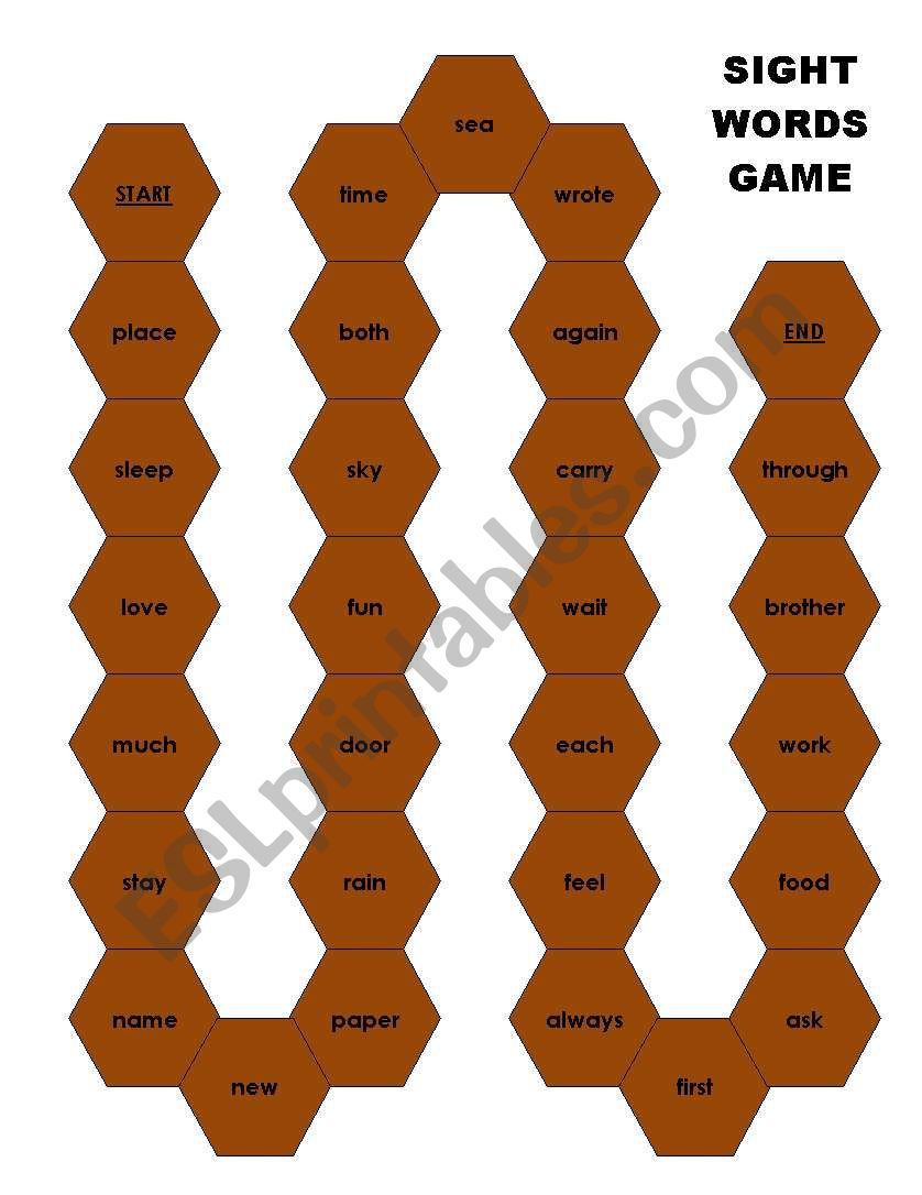 Sight Word Game 8 worksheet