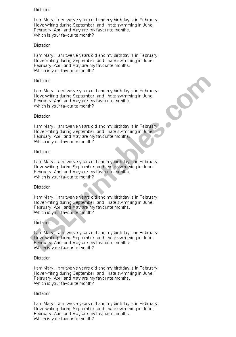 dictation  for school children