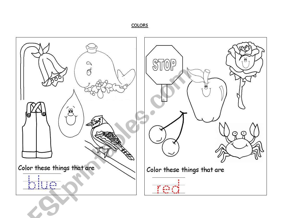 Colours  worksheet