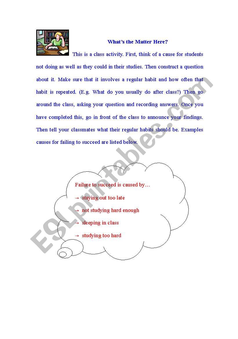 Whats the Matter Here worksheet