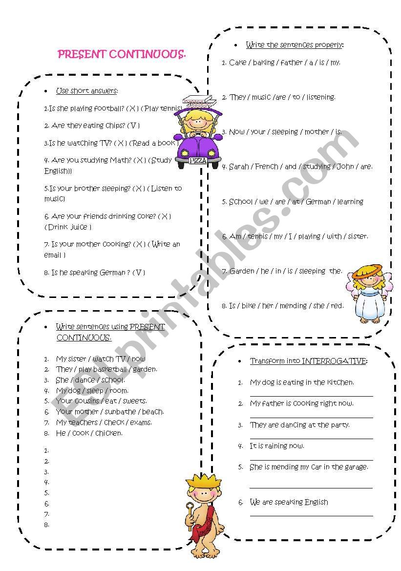 Present Continuous worksheet