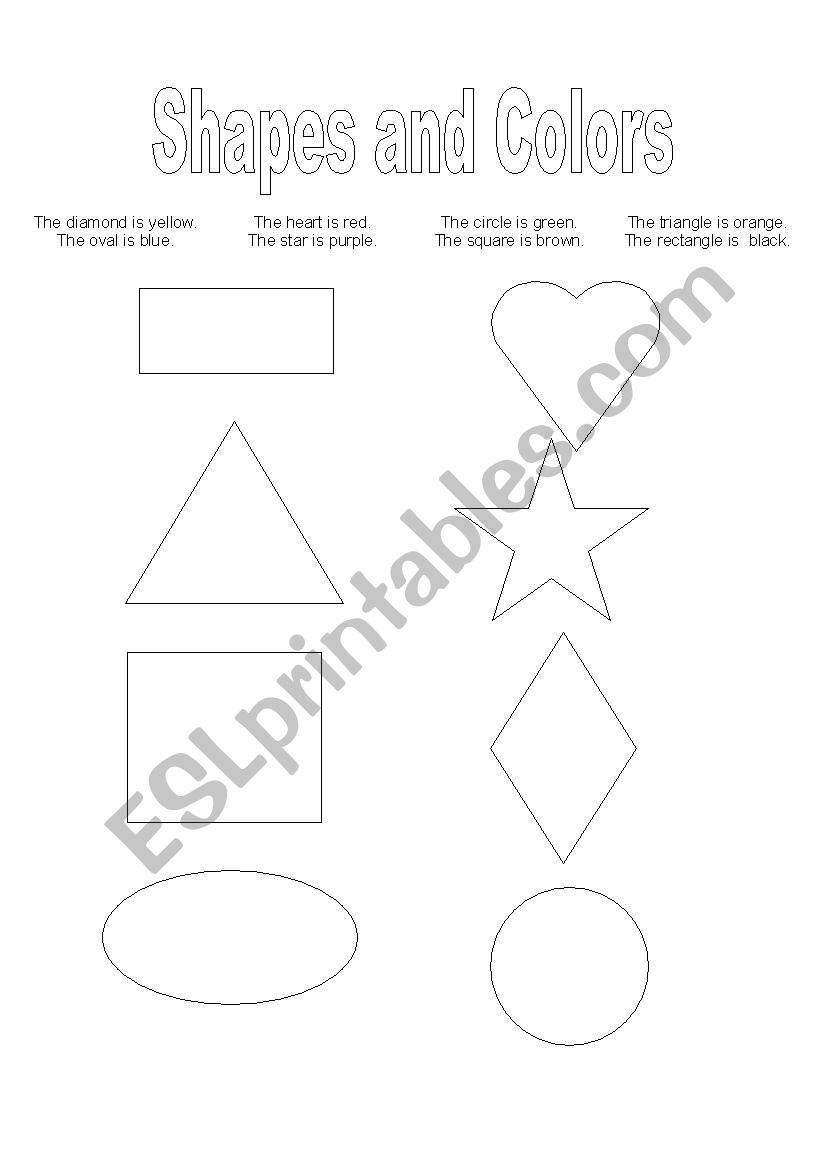 Shapes and Colors worksheet
