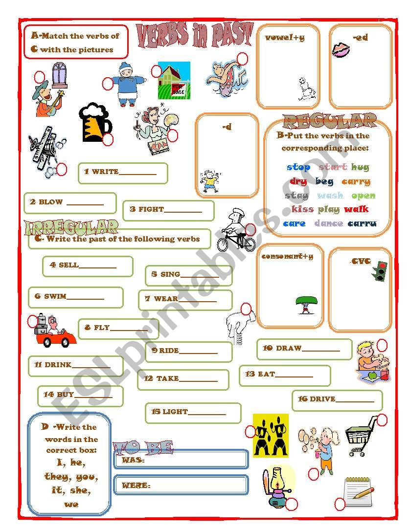 VERBS IN PAST worksheet