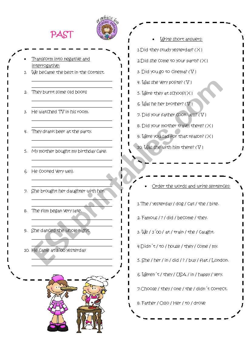 PAST SIMPLE worksheet