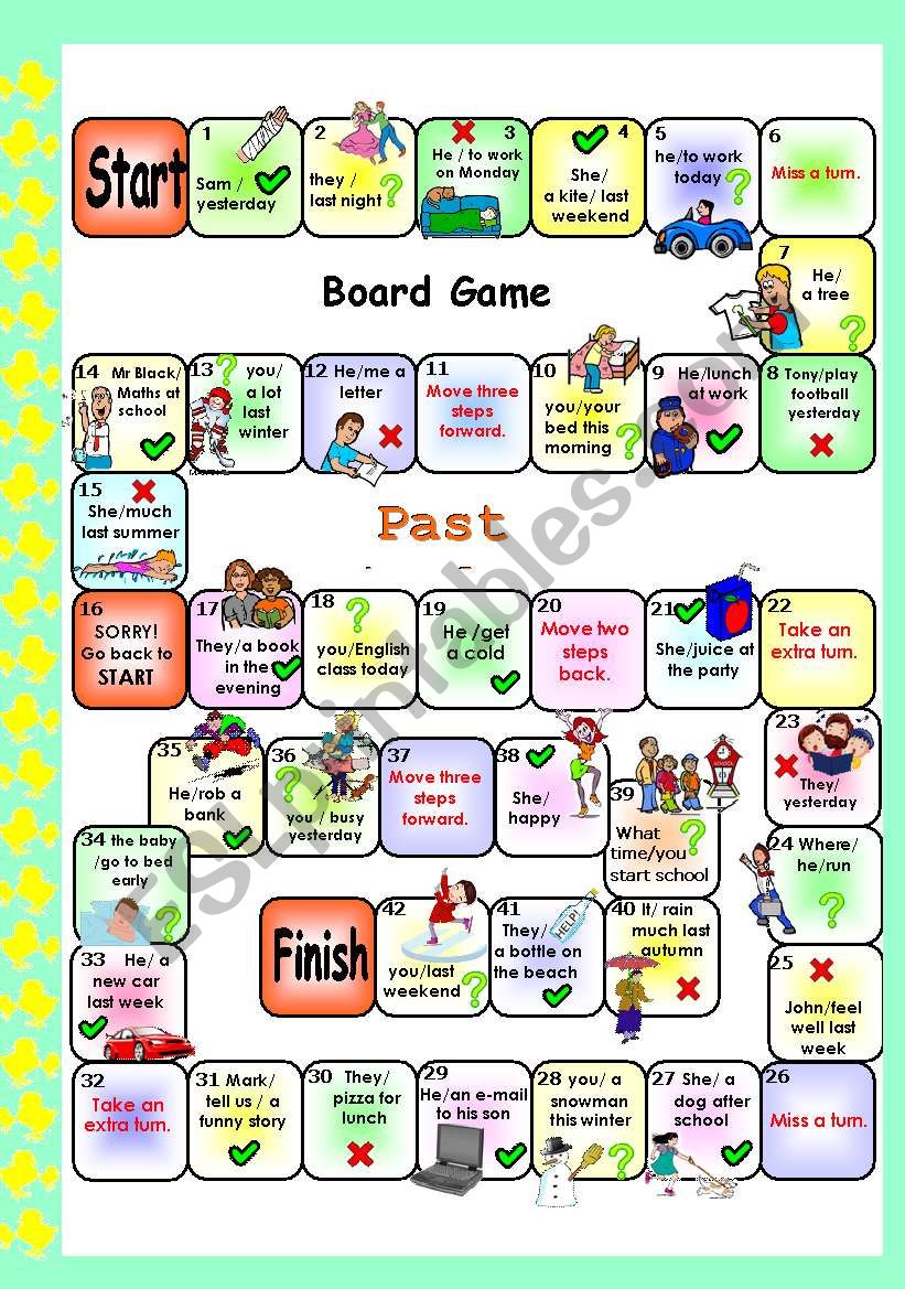 PAST SIMPLE SET 3 . BOARD GAME # regular /irregular verbs # editable