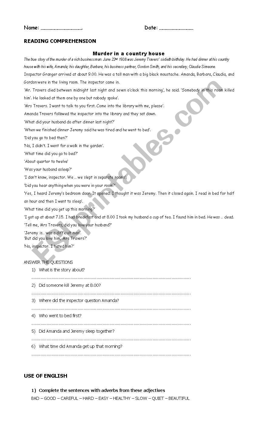 TERM EXAM worksheet