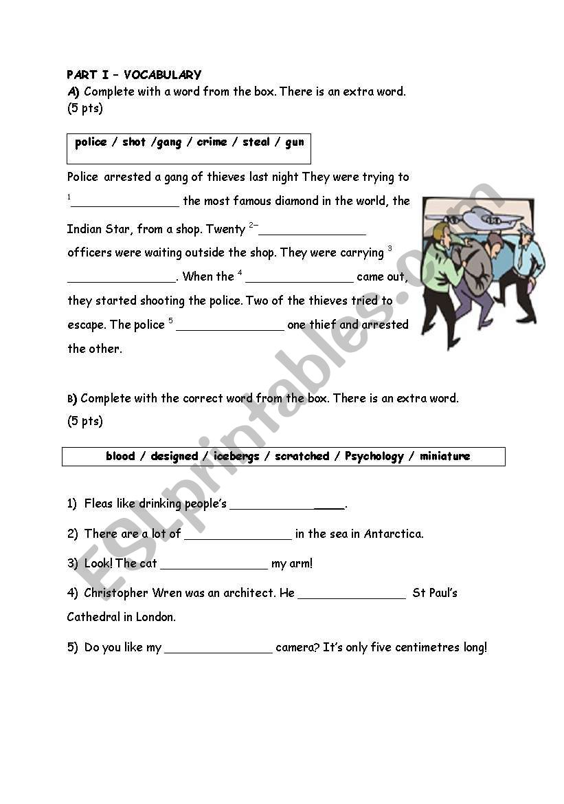 5th grade exam worksheet