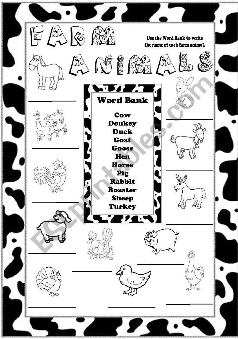 Farm Animals worksheet