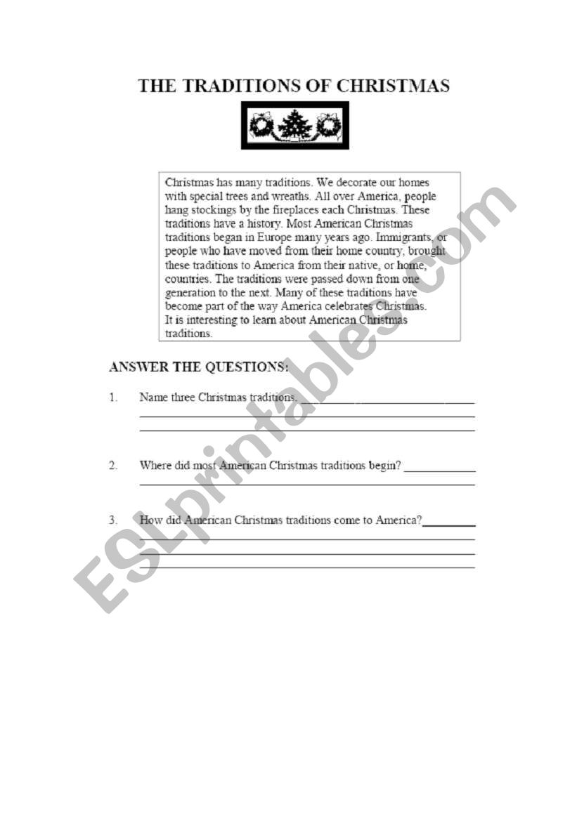 christmas  worksheet