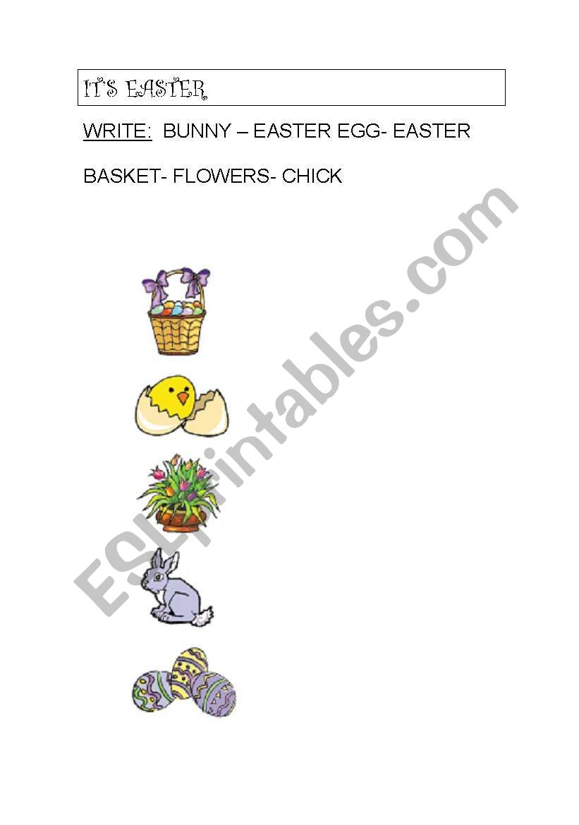 its easter worksheet