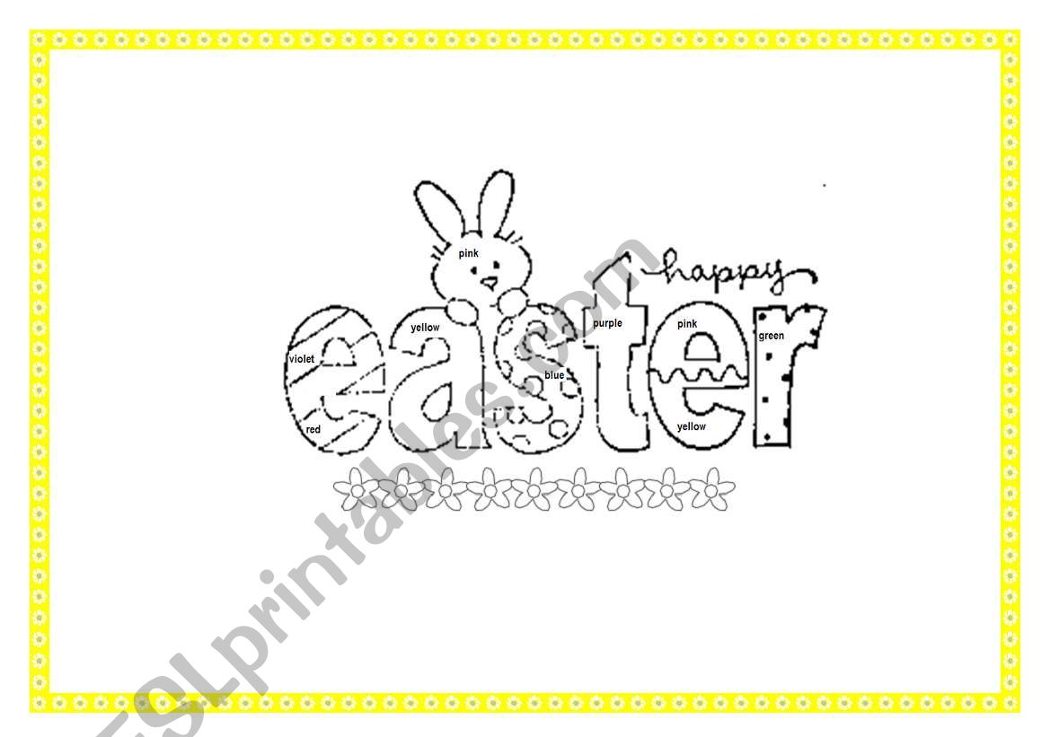 Happy Easter worksheet