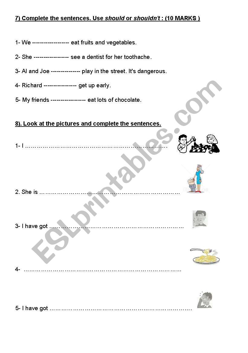 comparative worksheet