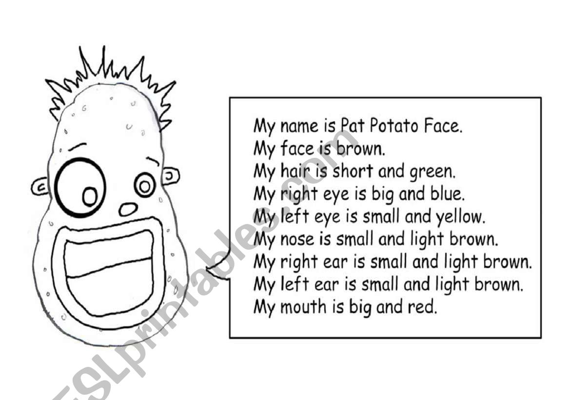 Potato Face: parts of the face