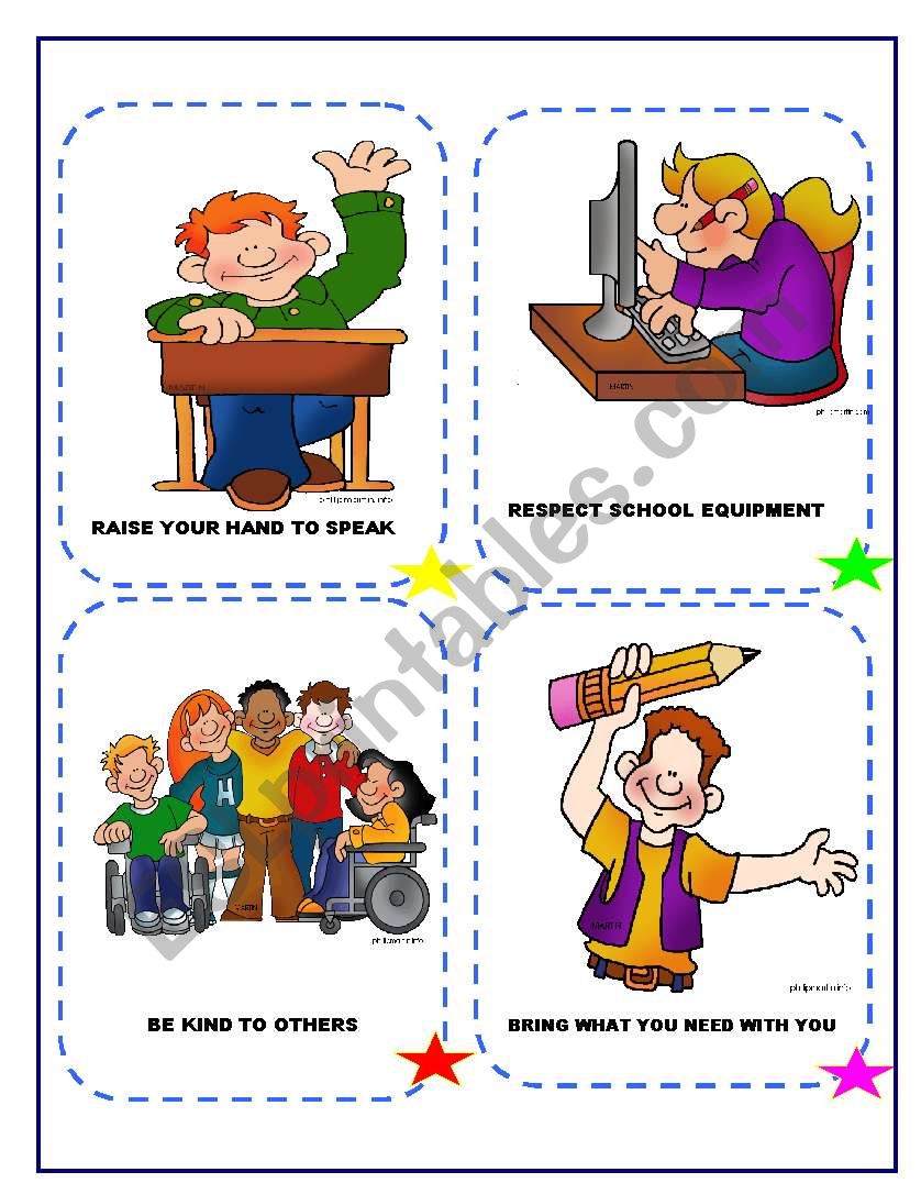 CLASS RULES worksheet