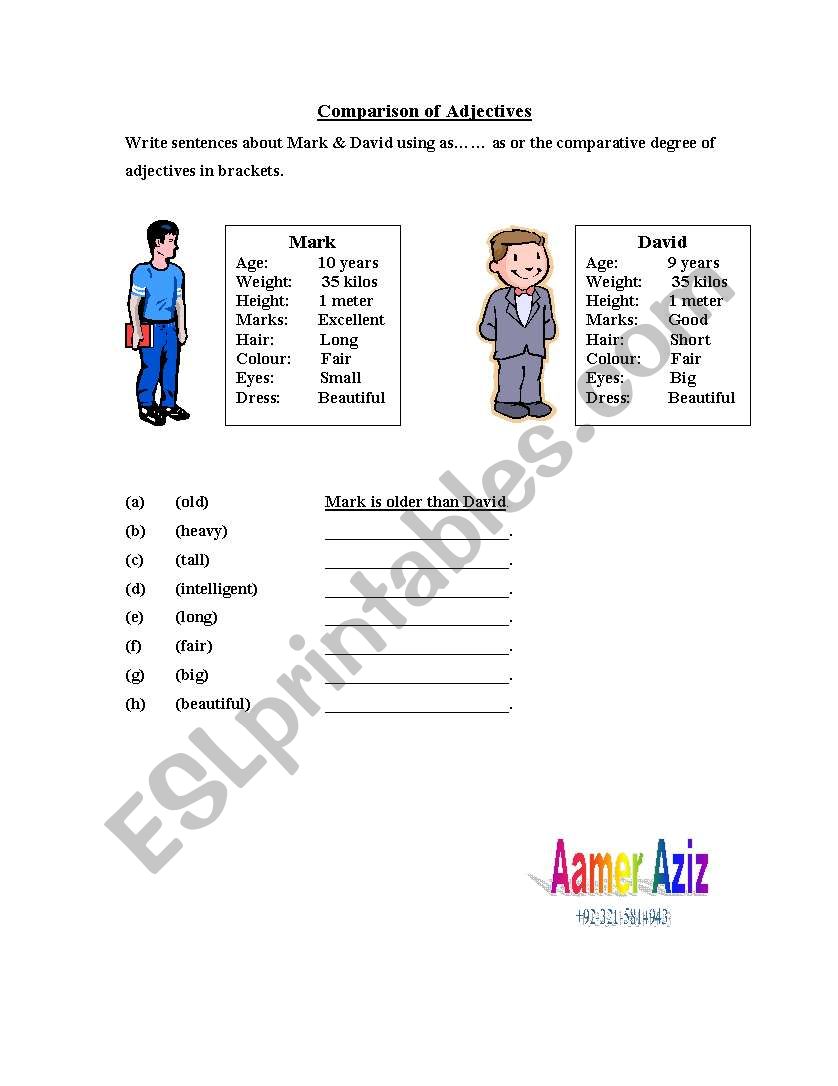 Adjectives worksheet