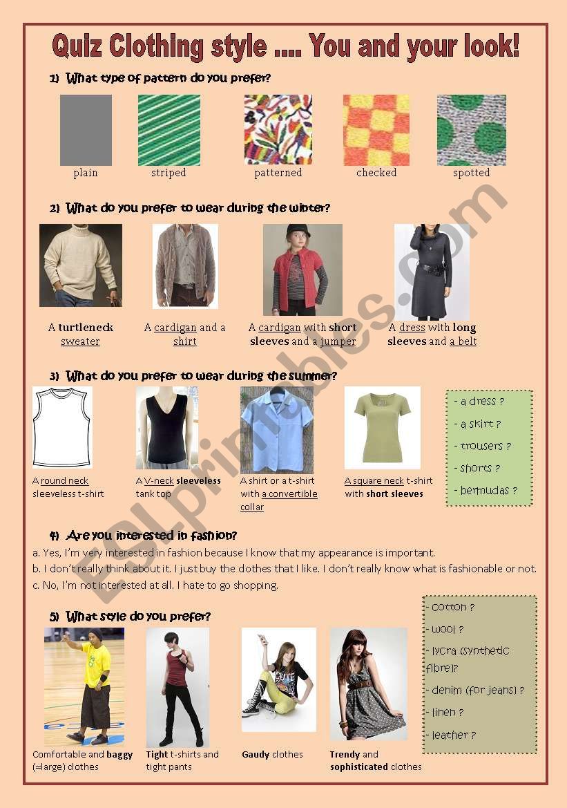 QUIZ clothing style .... you and your style ! *FULLY EDITABLE*