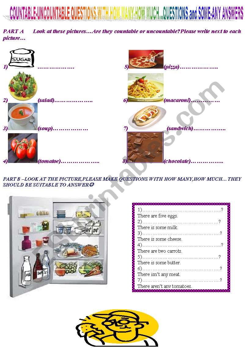 HOW MUCH/HOW MANY WITH SOME/ANY ANSWERS-COUNTABLE-UNCOUNTABLE NOUNS