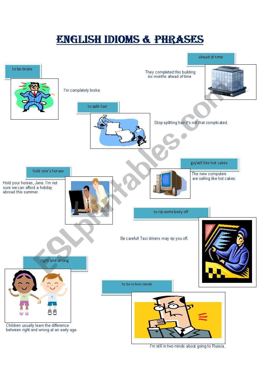 English Idioms &Phrases Part 2