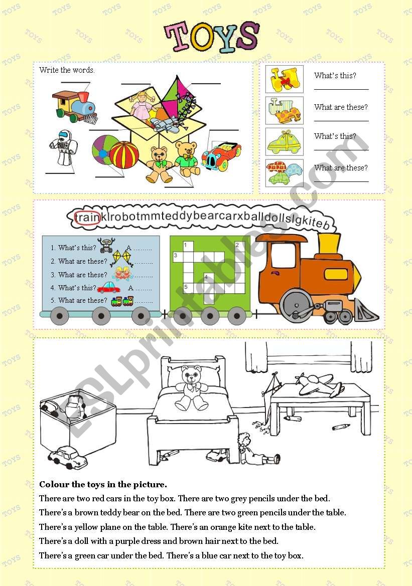 TOYS worksheet